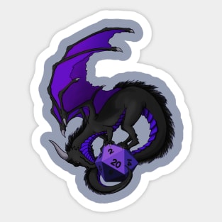 Amethyst  dragon and a D20 Sticker